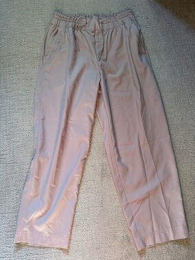 Women's Elastic-Waist Track Pants in Light Pink